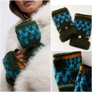 Free People First Frost Faireisle Gloves/Forest